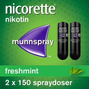 Nicorette Freshmint munnspray 1 mg nikotin, slutte å røyke