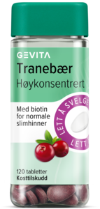 Gevita tranebær høykonsentrert 120 tabletter