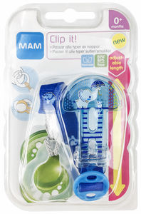 Mam Clip It festesnor til smokk blue 0m+