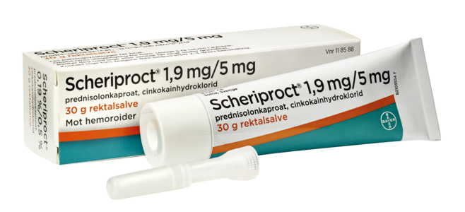 Scheriproct rektsalv 1,9+5mg/g