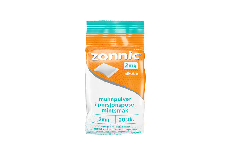 Kjøp Zonnic munnpulver med mintsmak 2 mg 20 x 1 stk på nett