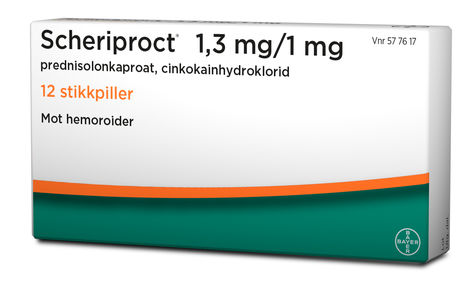 Scheriproct Stikkpille 1,3 mg/1 mg