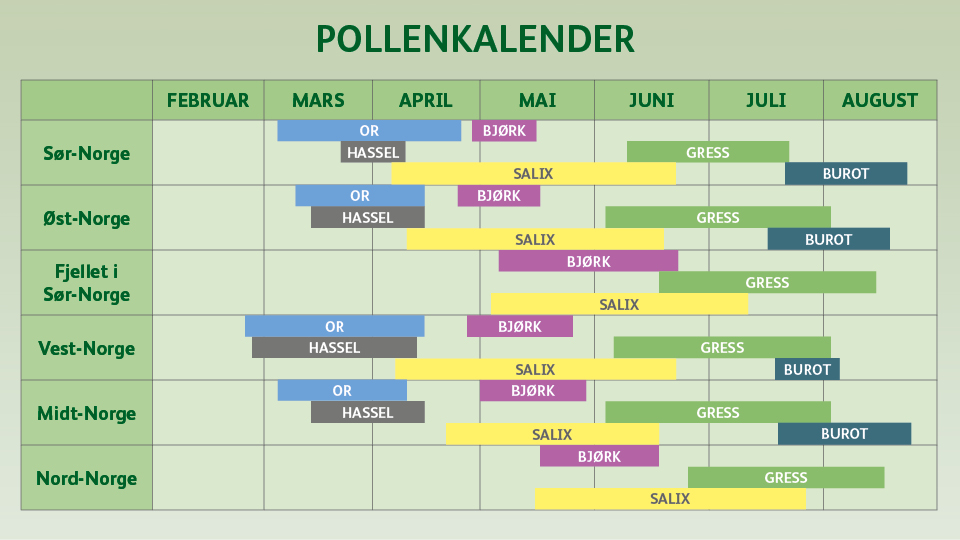 Pollenvarsel sørlandet