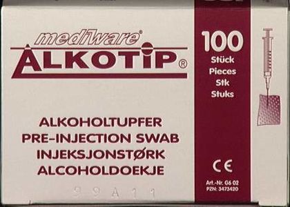 Alkotip injeksjonstørk 60x25 mm 100 stk