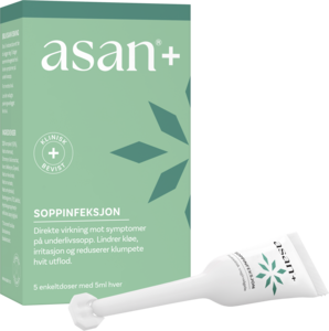 Asan+ soppinfeksjon vaginalgel 5x5 ml