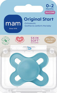 Mam Original Start silicone blue 0-2mnd 1 stk