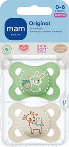 Mam Original silicone neutral 0-6mnd 2 stk
