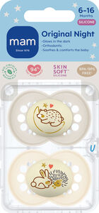 Mam Original Night silicone neutral 6-16mnd 2 stk