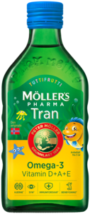 Möller's Pharma tran med tuttifruttismak 250 ml