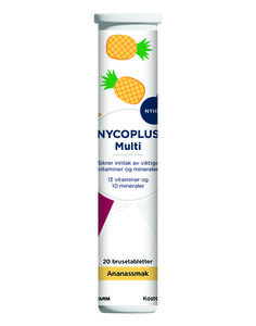 Nycoplus multi brusetabletter med ananassmak 20 stk