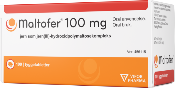 Maltofer tyggetabletter 100mg