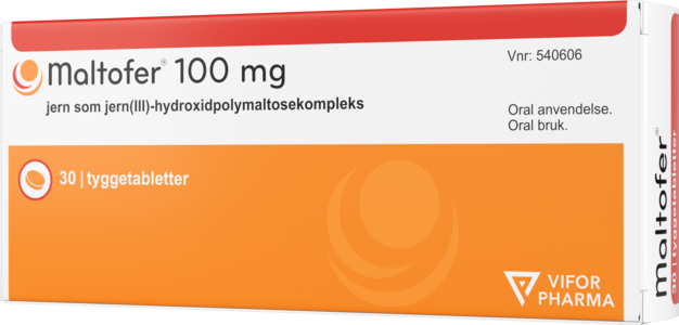 Maltofer tyggetabletter 100mg