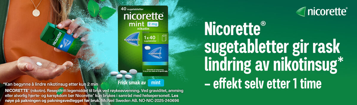 Nicorette sugetabletter